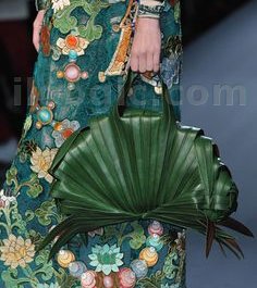 bolsa moda hojas palmera bolso