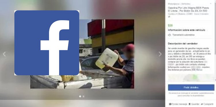 facebook venta gasolina desabasto